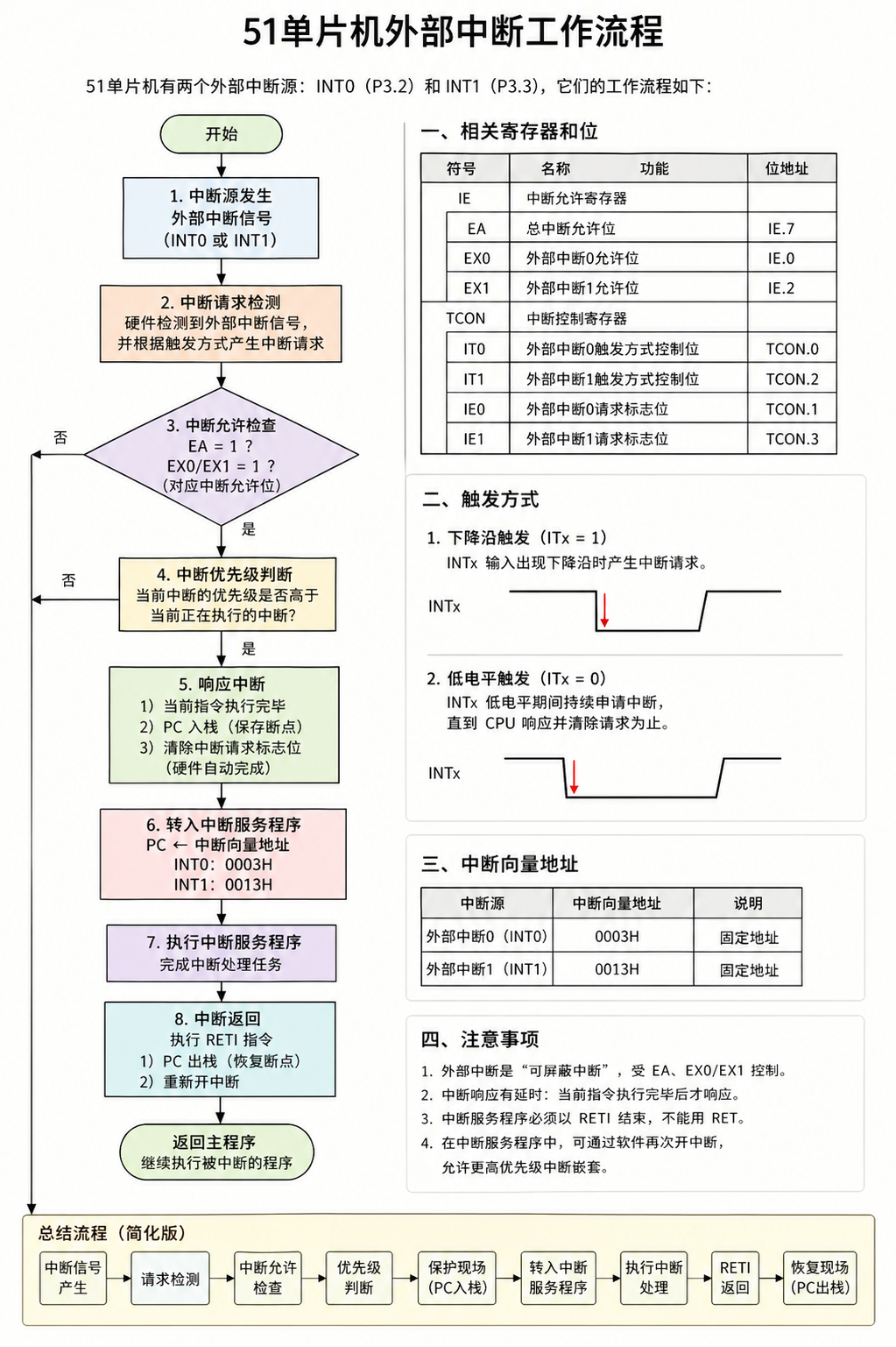 中断响应核心链路示意图